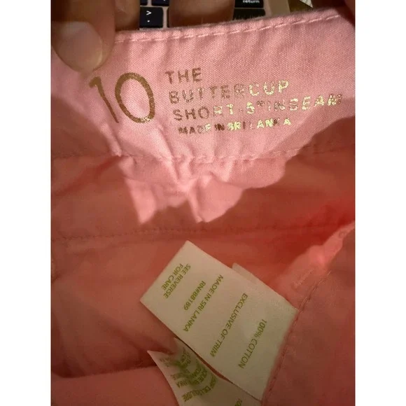 Lilly Pulitzer Pink Women's Scolloped Cotton The Buttercup Shorts 5in Size 10 - Picture 4 of 4